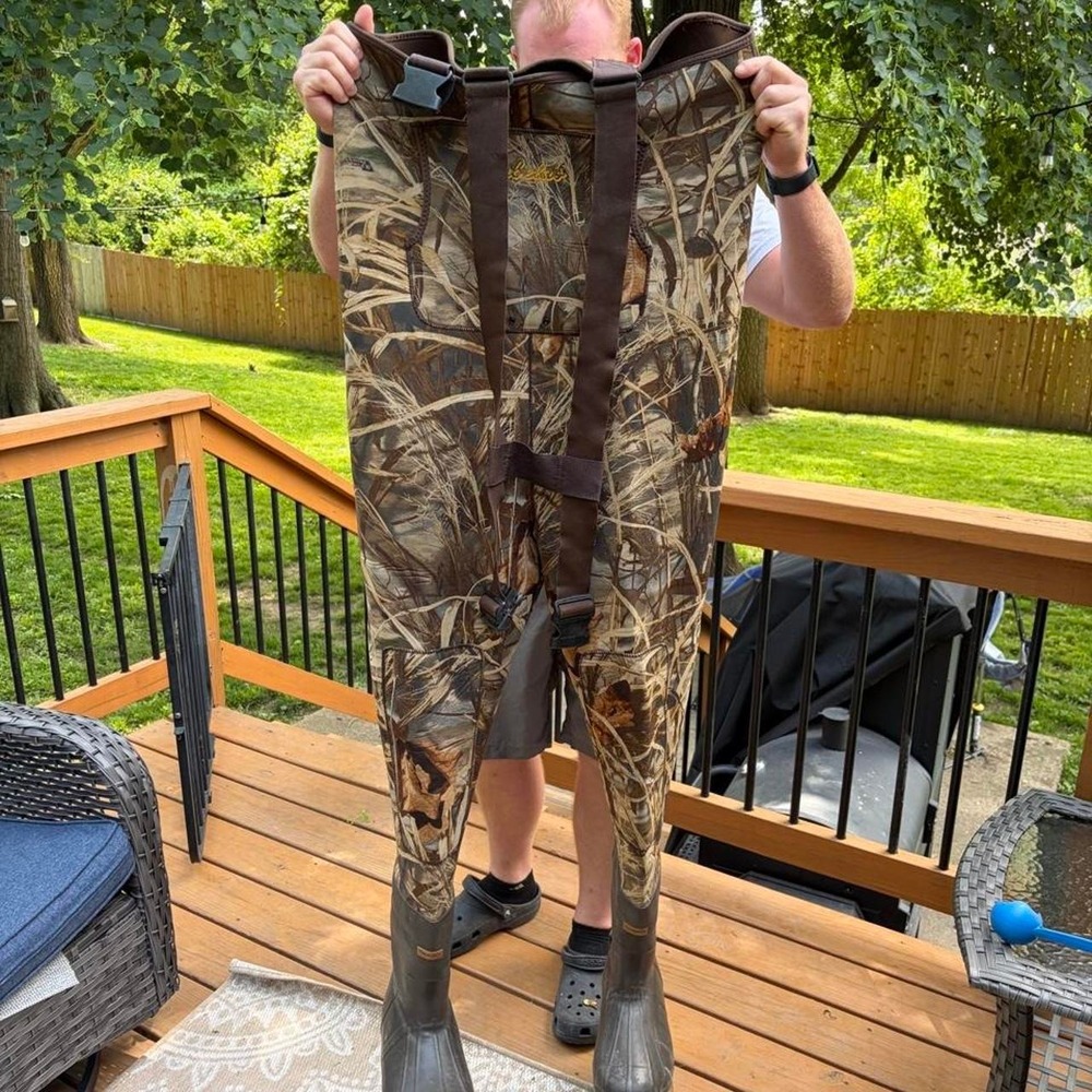 Cabela's Realtree Max 5 camo waders, Size 12 #hunting #outdoors NO HOLES